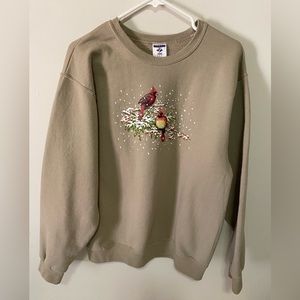 Women’s Cardinal Bird Sweatshirt Size Medium